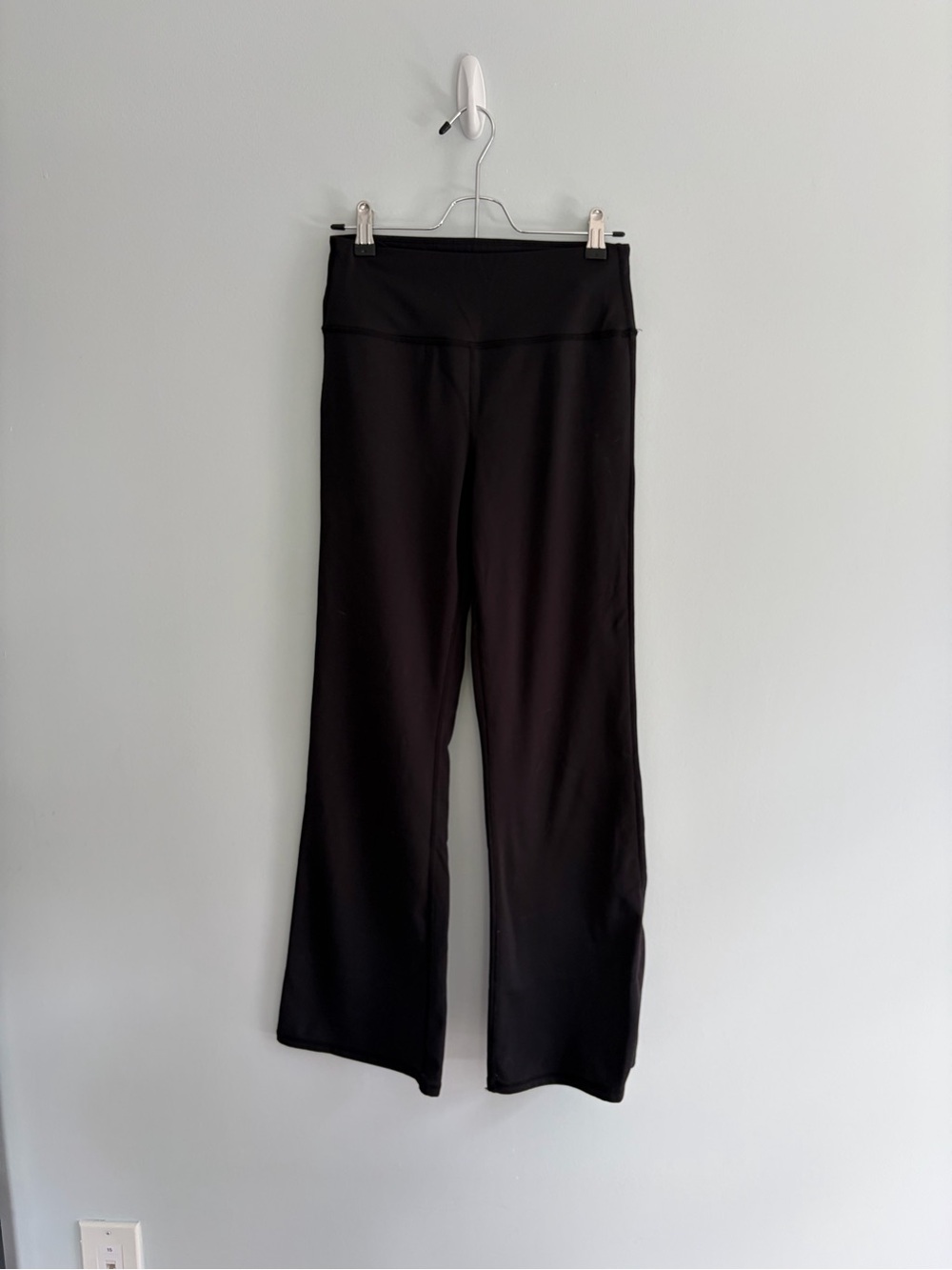 Black Boot-Cut Active Pants, High Waist, size S